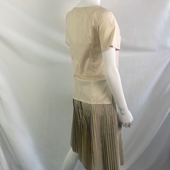 Jill Sander Tan Pleated Bottom Dress - Picture 5 of 8